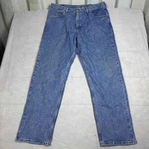 Wrangler Mens Straight Jeans Blue Denim 97601SB Relaxed Fit Comfort W36 x L30